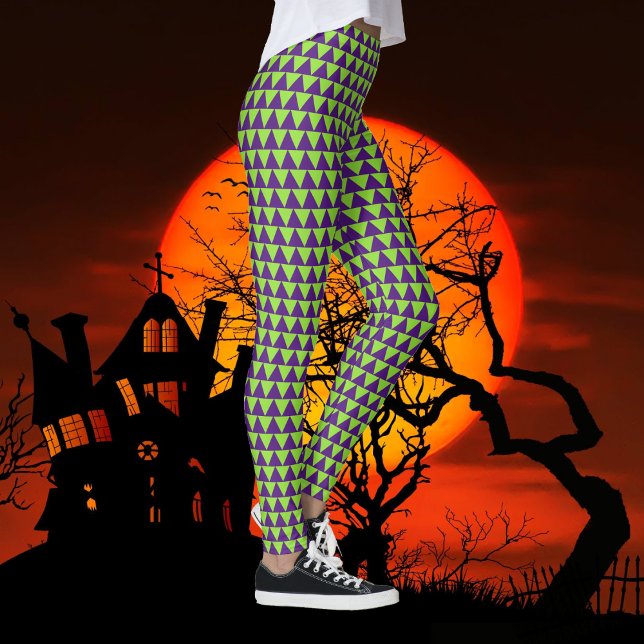 Halloween Green Purple Girly Witch Costume Party Leggings (Halloween Green Purple Girly Witch Costume Party Leggings)