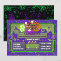 Halloween Green & Purple GLOW BOWL Birthday Party