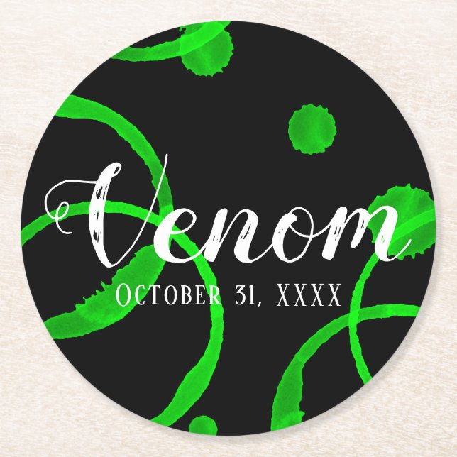 Halloween Green Venom Slime Coaster (Front)