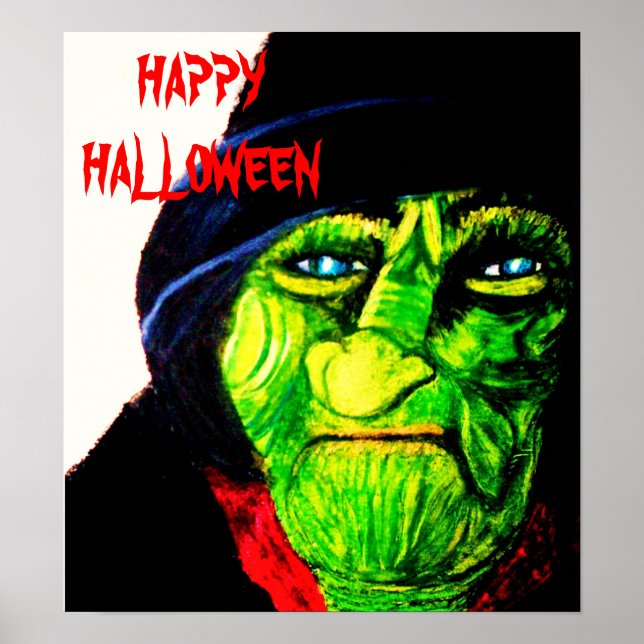 HALLOWEEN GREEN WITCH poster (Front)