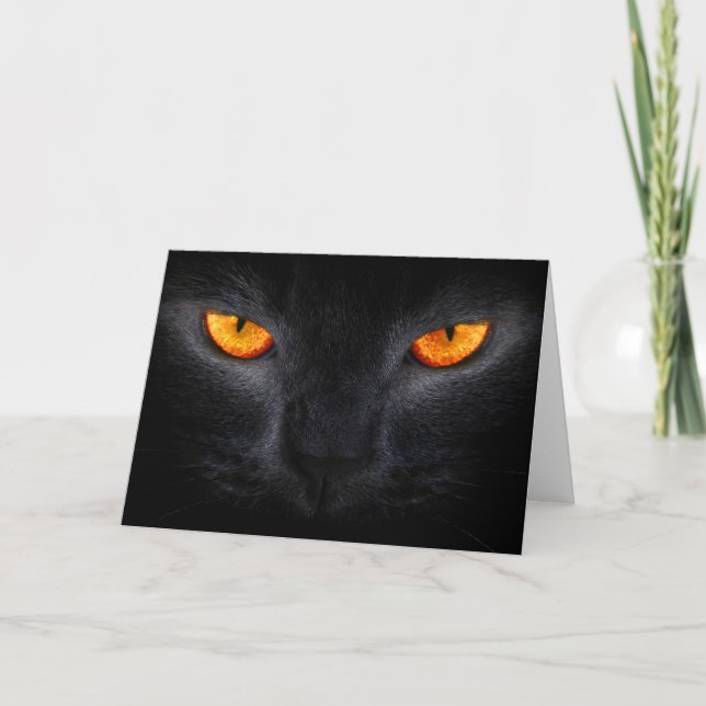 Halloween Greeting Card/Black Cat Card (Front)