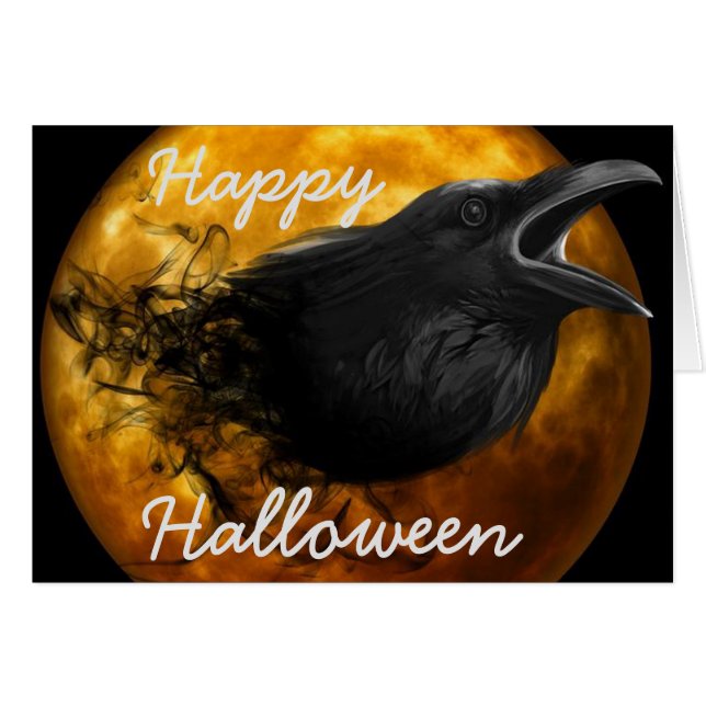 Halloween Greeting Card/Crow (Front Horizontal)
