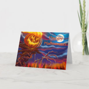 Halloween Greeting Card/Jack-o-lantern Card