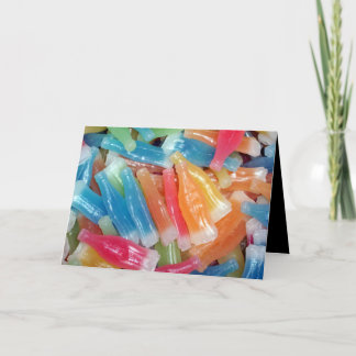 HALLOWEEN GREETING CARD L@@K wax bottles wax candy