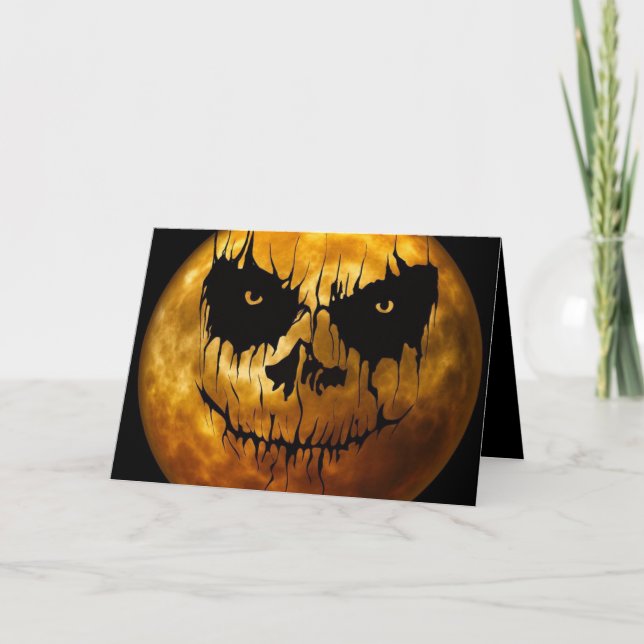 Halloween Greeting Card/Moon Card (Front)