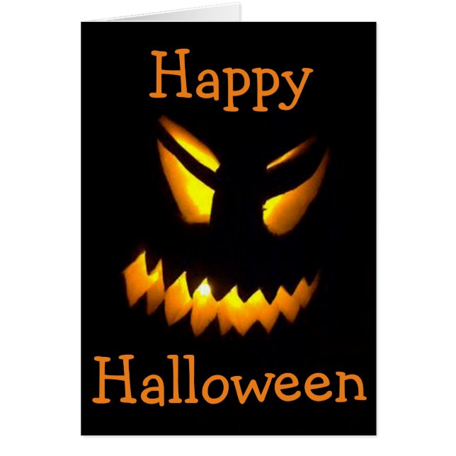 Halloween Greeting Card/Scary Face (Front)