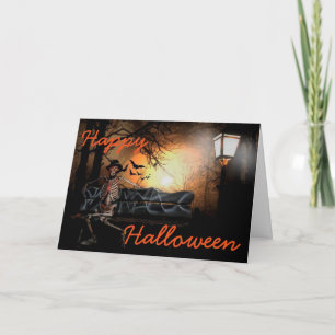 Halloween Greeting Card/Skeleton Card