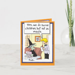 Halloween Greeting Card - Witch Kids Meals