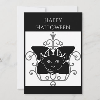 Halloween Greeting Card with Gargoyle