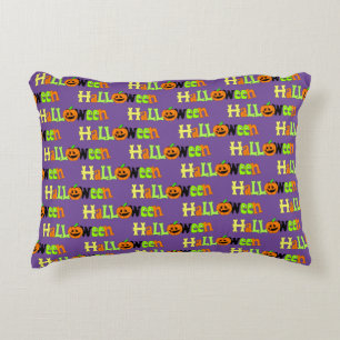 Halloween Greeting Decorative Cushion