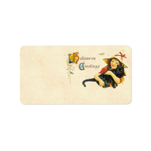 Hallowe'en Greeting Label (Front)