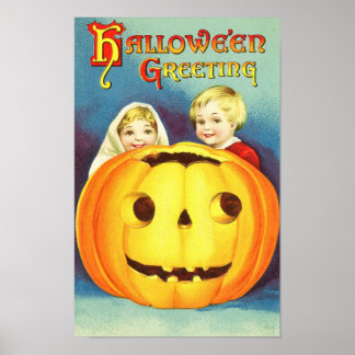Halloween Greeting Vintage Poster