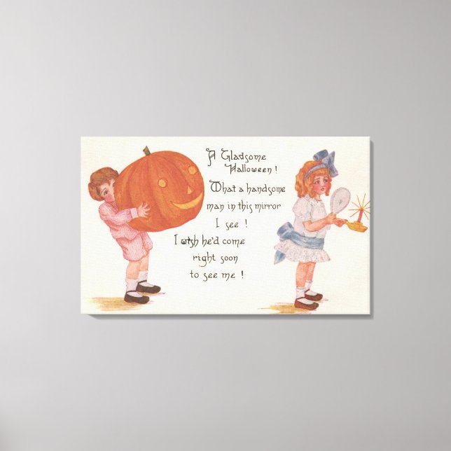 Halloween GreetingA Gladsome Halloween Canvas Print (Front)