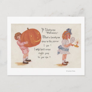 Halloween GreetingA Gladsome Halloween Postcard