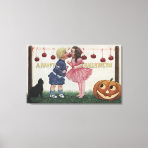 Halloween GreetingApples on String Canvas Print