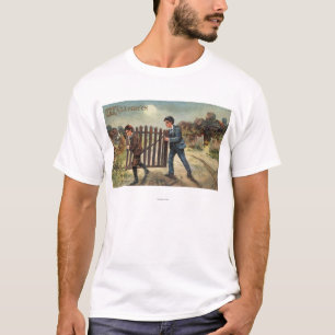 Halloween GreetingBoys Carrying Fence T-Shirt