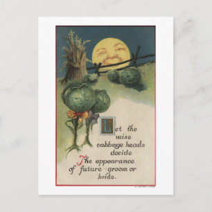 Halloween GreetingCabbage Anthropomorphism Postcard