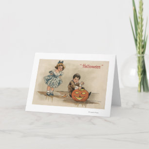 Halloween GreetingCarving Pumpkin Card