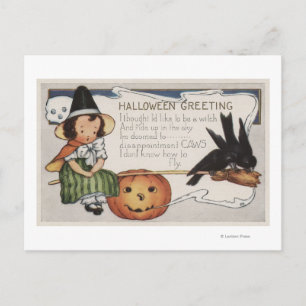 Halloween GreetingCrows Postcard