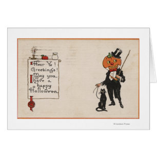 Halloween GreetingJack-O-Lantern in Tux