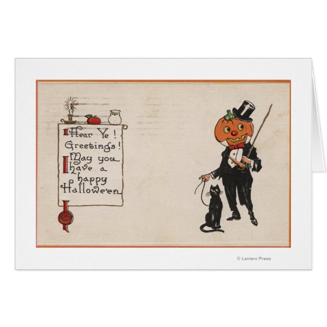 Halloween GreetingJack-O-Lantern in Tux (Front Horizontal)