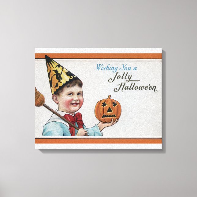 Halloween GreetingJolly Halloween Canvas Print (Front)
