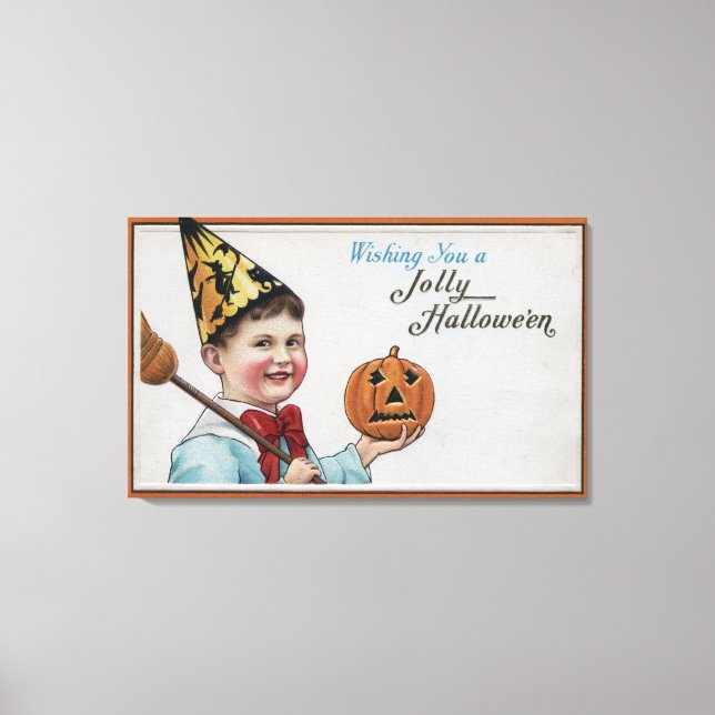 Halloween GreetingJolly Halloween Canvas Print (Front)