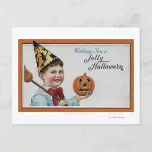 Halloween GreetingJolly Halloween Holiday Postcard
