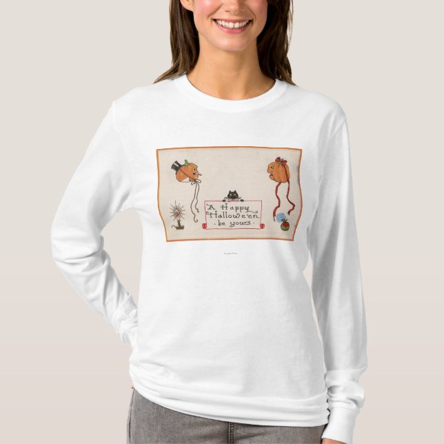Halloween GreetingMr. & Mrs. Jack-O-Lantern T-Shirt (Front)