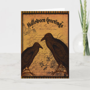 Halloween Greetings - Crows Card