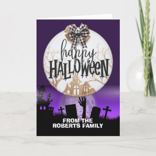 Halloween greetings family card