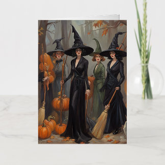 Halloween Greetings from Your Local Witches Coven  Foil Holiday Card