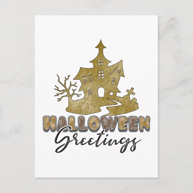Halloween Greetings - Halloween Postcard (Front)