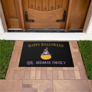 Halloween Greetings Personalised Doormat