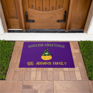 Halloween Greetings Personalised Doormat
