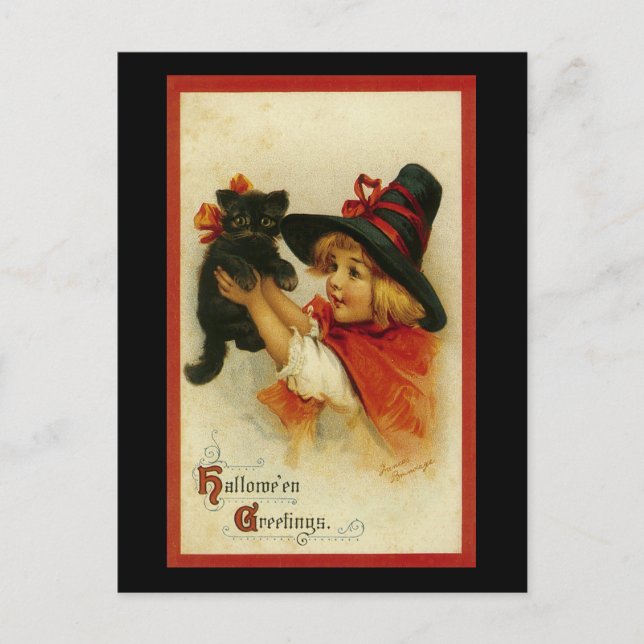 Halloween Greetings Postcard (Front)