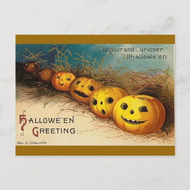 Halloween Greetings Postcard (Front)