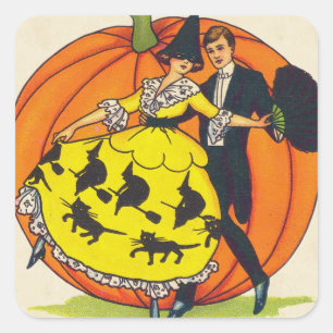 Hallowe'en Greetings Square Sticker