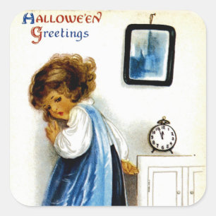 Halloween Greetings Square Sticker