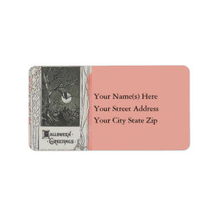 Halloween Greetings Vintage Address Label