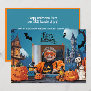 Halloween greetings with custom photo Card