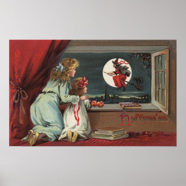 Halloween GreetingWitch from the Window Poster (Front)