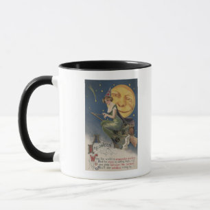 Halloween GreetingWitch in Flight Mug