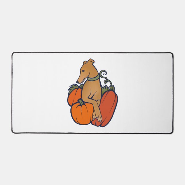 halloween greyhound desk mat (Front)