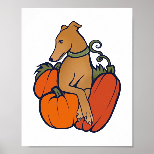 halloween greyhound poster (Front)
