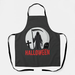 Halloween Grim Reaper Cemetery Design Apron