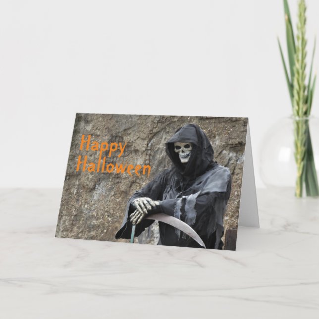 Halloween Grim Reaper Customisable Card (Front)