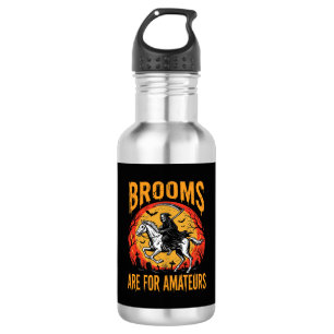 Halloween Grim Reaper Horse Brooms Are for Amateur 532 Ml Water Bottle