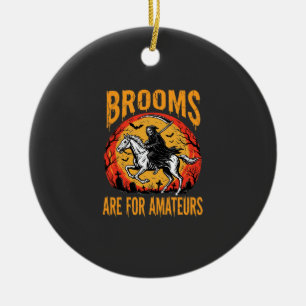 Halloween Grim Reaper Horse Brooms Are for Amateur Ceramic Tree Decoration