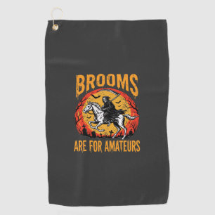 Halloween Grim Reaper Horse Brooms Are for Amateur Golf Towel
